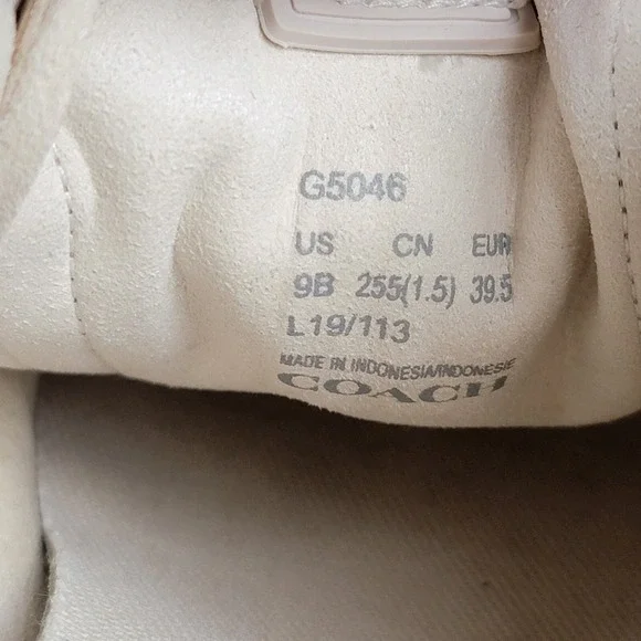 Coach Citysole Sue Runner Sneakers Womens 9B Beige Suede Athletic Low Top - Picture 10 of 11